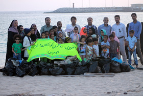 پاک‌سازی ساحل ابوموسی به‌دست اعضای کانون
