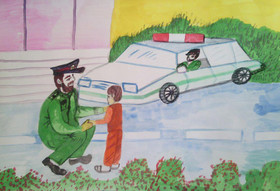 معرفی برگزیدگان مسابقه نقاشی "پلیس و کودک" درلرستان