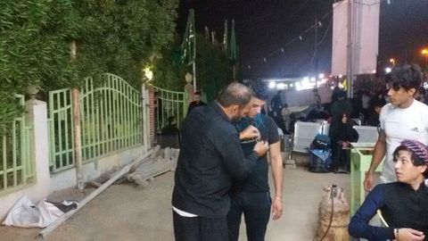 اهدا دل سازه‌ی کودکان ایرانی به مسافران کربلا در کشور عراق