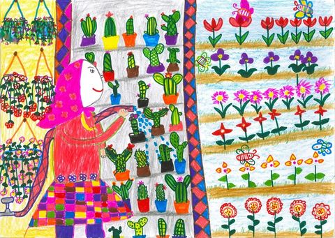 هنرنمایی دستان نقاش اعضای کانون گلستان برای شرکت در جشنواره هنرهای زیبا کودکان لیدیسه 2018