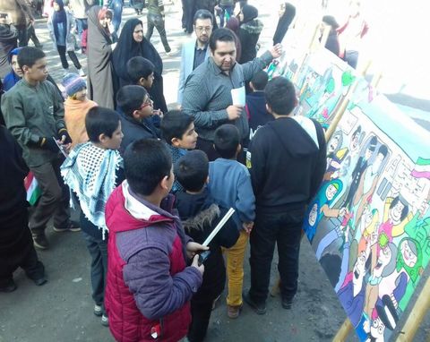 برپایی ایستگاه فرهنگی‌هنری کانون و حضور پرشور کودکان و نوجوانان گلستانی در راهپیمایی 22 بهمن