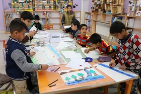 برگزاری کارگاه نقاشی در خصوص نمایشگاه قرآنی با حضور اعضای مراکز فرهنگی هنری شهرکرد