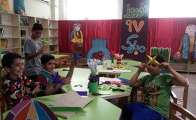 مهارت‌آموزی کودکان در طرح «عید خوب کتاب خوب» کانون پرورش فکری گلستان