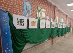برپایی نمایشگاه دائمی آثار هنری اعضا و مربیان کانون پرورش فکری گلستان در مصلی نماز جمعه گرگان