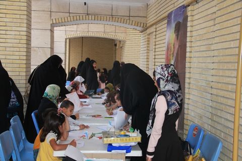 برگزاری ایستگاه نقاشی در حاشیه مراسم انس با قرآن کارکنان حراست استان