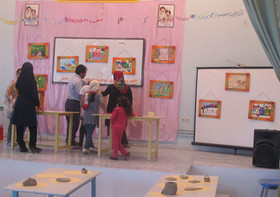 گشایش نمایشگاه آثار سفالگری و نقاشی اعضای هنری کانون دولت‌آباد