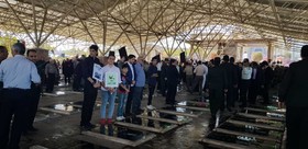 حضور اعضای کانون آذربایجان شرقی در مراسم «غبارروبی مزار شهدا»