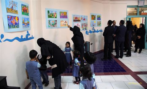 نمایشگاه نقاشی«آب عزیز» به مناسبت هفته‌ی ملی کودک - مهر97