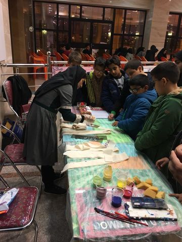 گزارش تصویری از نمایشگاه آثار اعضای کودک و نوجوان کانون پرورش فکری در همایش مجاهدان در غربت