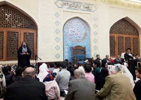 قصه‌گویی مربی فرهنگی کانون گلستان در کرسی‌ تلاوت قرآن مسجد جامع گلشن گرگان