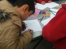 گزارش تصویری ایستگاه نقاشی در حاشیه مراسم 22 بهمن و حضور کارکنان و اعضاء کانون خراسان شمالی