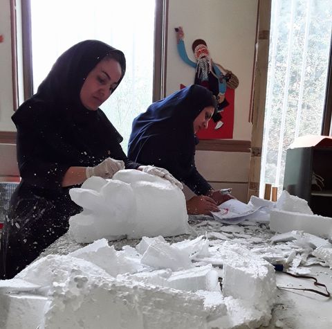 ساخت عروسک های نمایشی در انجمن هنرهای نمایشی کانون استان کرمانشاه