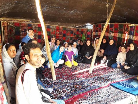 حضور اعضای مرکز شماره ۲ کانون پرورش فکری کرمانشاه در میان عشایر کوچ نشین