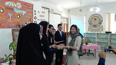 آیین گشایش اولین انجمن هنرهای تجسمی نوجوانان کانون خوزستان در شهرستان بهبهان