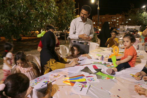 استقبال کودکان سمنانی از ایستگاه سوم کتاب‌خوانی