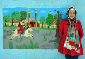 اجرای نقاشی روی دیوار و معرفی تاریخ صفویان توسط اعضای کانون اردبیل(۲)
