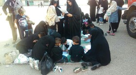 ایستگاه نقاشی کانون لرستان در همایش شیرخوارگان حسینی خرم آباد