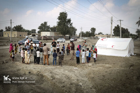 حضور گروههای فرهنگی کانون در مناطق سیلزده هرمزگان