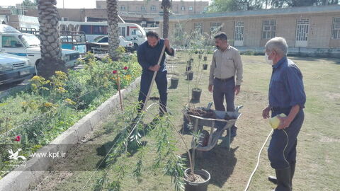 نذر کاشت و هدیه نهال درخت عضو قدیم کانون در اداره کل کانون خوزستان