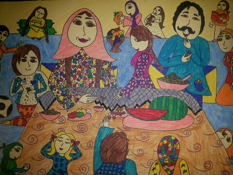 نرگس جزیره 10 ساله از مرکز 2 کرمانشاه برگزیده مسابقه‌ نقاشی بلاروس