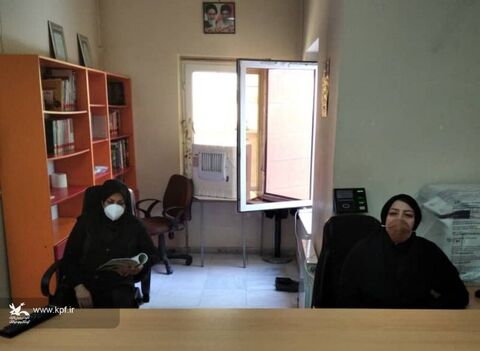 فعالیت همکاران مراکز کانون پرورش فکری استان کرمانشاه با رعایت پروتکل‌های بهداشتی بیماری کروناویروس