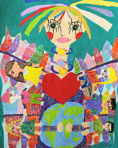 «ملیکا امجدیان» ۱۱ ساله از مرکز شماره ۲ کانون کرمانشاه برنده‌ی جایزه اول نقاشی محیط زیست کودکان جی کیو ای (JQA) کشور ژاپن
