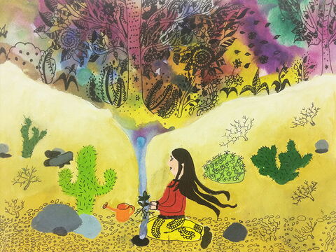 «نسیم زمانی» ۱۳ ساله از مرکز شماره ۳۵ کانون تهران برنده‌ی جایزه اول نقاشی محیط زیست کودکان جی کیو ای (JQA) کشور ژاپن