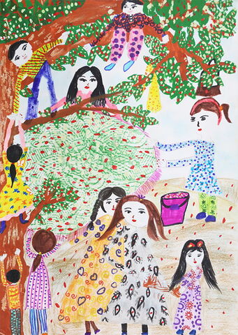 «عارفه میرحاج» ۹ ساله از مرکز محمدآباد استان اصفهان، از بیستمین مسابقه نقاشی محیط زیست کودکان جی کیو ای ژاپن دیپلم افتخار گرفت