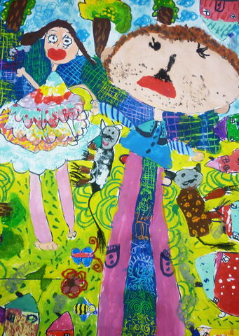 «روشنا غلام‌زاده» 7 ساله عضو مرکز کانون  بهبهان در استان خوزستان  برنده جایزه اول مسابقه نقاشی کودکان آسیایی چین