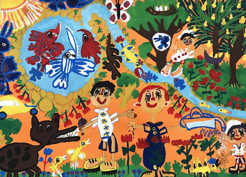 «کیارش صمیمی‌تبار» عضو 9 ساله مرکز شماره 3 کانون کرمانشاه برنده جایزه دوم مسابقه نقاشی کودکان آسیایی چین