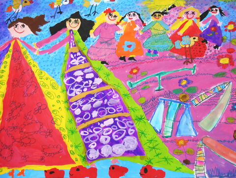 «يسنا عمادی‌اعظم» 7 ساله، عضو کانون شیرین‌سو استان همدان برنده دیپلم افتخار مسابقه نقاشی کودکان آسیایی چین
