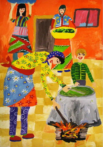 «فاطمه تیمورپور» 10 ساله، عضو کانون تبریز استان آذربایجان شرقی برنده دیپلم افتخار مسابقه نقاشی کودکان آسیایی چین