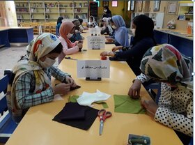طراحی ماسک در مراکز فرهنگی هنری استان مرکزی برای ترغیب اعضا به استفاده از ماسک