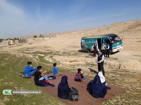 سفرکتابخانه‌های سیار کانون خوزستان به روستای امام صفی شهرستان هفتکل