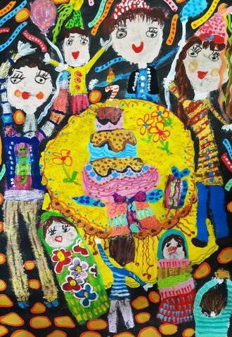 «سهیل ابوعلی» عضو ۶ ساله از شهرستان بهبهان خوزستان دارنده لوح تقدیر و نشان نقره‌ای مسابقه بین‌المللی نقاشی کودکان انجمن هیکاری کشور ژاپن