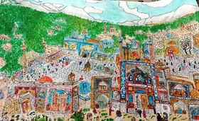 درخشش عضو  کانون بشرویه در جشنواره جهانی نقاشی کودک کرمان