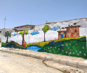 نقاشی های کانون لرستان بردیوارهای محله نشین ماسورخرم آباد نقش بستند