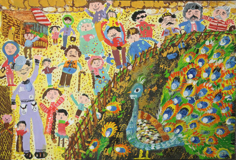 نقاشی«نازنین ساداتی» عضو ۹ ساله کانون کرمانشاه برنده جایزه ویژه از چهارمین مسابقه بین‌المللی نقاشی کشور رومانی