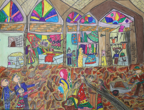 نقاشی «آندیا حیدری» ۵/۶ ساله از مرکز مجتمع کانون کرمانشاه برنده نشان نقره از چهارمین مسابقه بین‌المللی نقاشی کشور رومانی