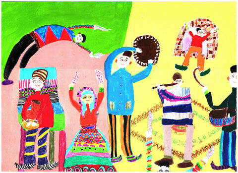 Omolbanin Foroughi, 9, Isfahan Province, theme: “Celebration and Happiness”
