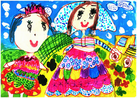 Haneyeh Rafieipour, 6, from Isfahan Province, theme: “Friendship”