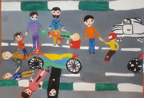 حدیث محمدی عضو کانون تهران برگزیده سومین مسابقه نقاشی «جوانه‌های مهر، دانش و ترافیک»