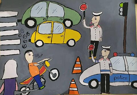 مهسا احمدی عضو کانون تهران برگزیده سومین مسابقه نقاشی «جوانه‌های مهر، دانش و ترافیک»