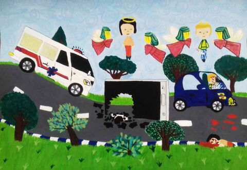 رومینا نورالهی عضو کانون استان مرکزی برگزیده سومین مسابقه نقاشی «جوانه‌های مهر، دانش و ترافیک»