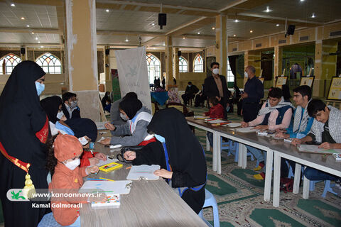 نمایشگاه و ایستگاه نقاشی کانون لرستان در مصلی الغدیر خرم آباد