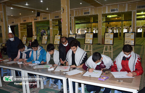 نمایشگاه و ایستگاه نقاشی کانون لرستان در مصلی الغدیر خرم آباد