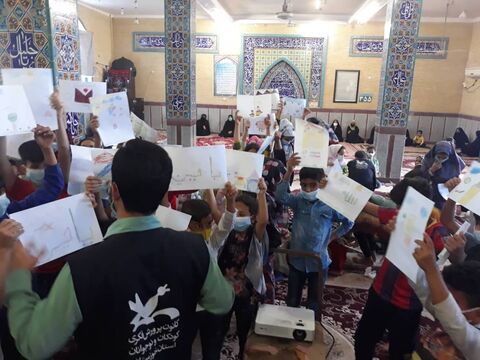 طرح امداد فرهنگی کتابخانه‌های سیار کانون خوزستان به روستای بسطامیه