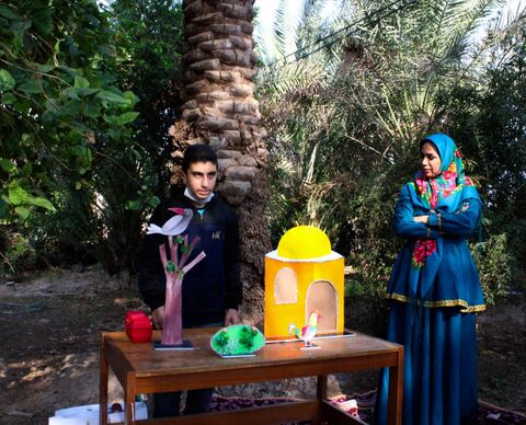 اجرای ویژه‌برنامه‌ی «حال خوش خواندن در صبح نخلستان»  در روستای مظفریه
