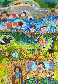 کودکان خوزستانی در نمایشگاه بین‌المللی نقاشی چین درخشیدند