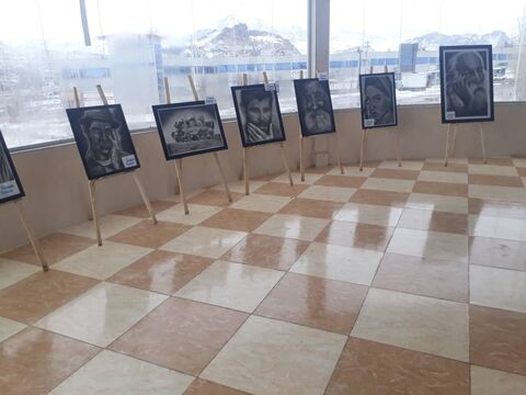 نمایشگاه آثار مربی هنری کانون پرورش فکری شهرستان روانسر افتتاح شد